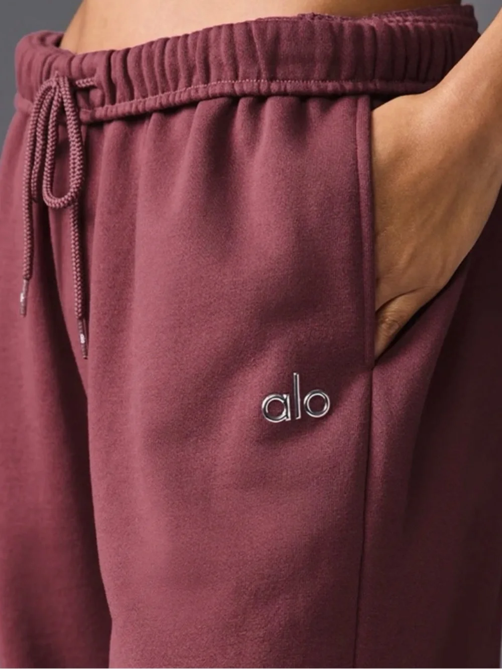 Alo Accolade Burgundy Straight Leg Sweatpants